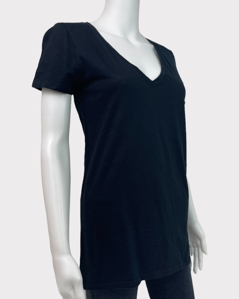 Merona Black Short-Sleeve T-Shirt (M)