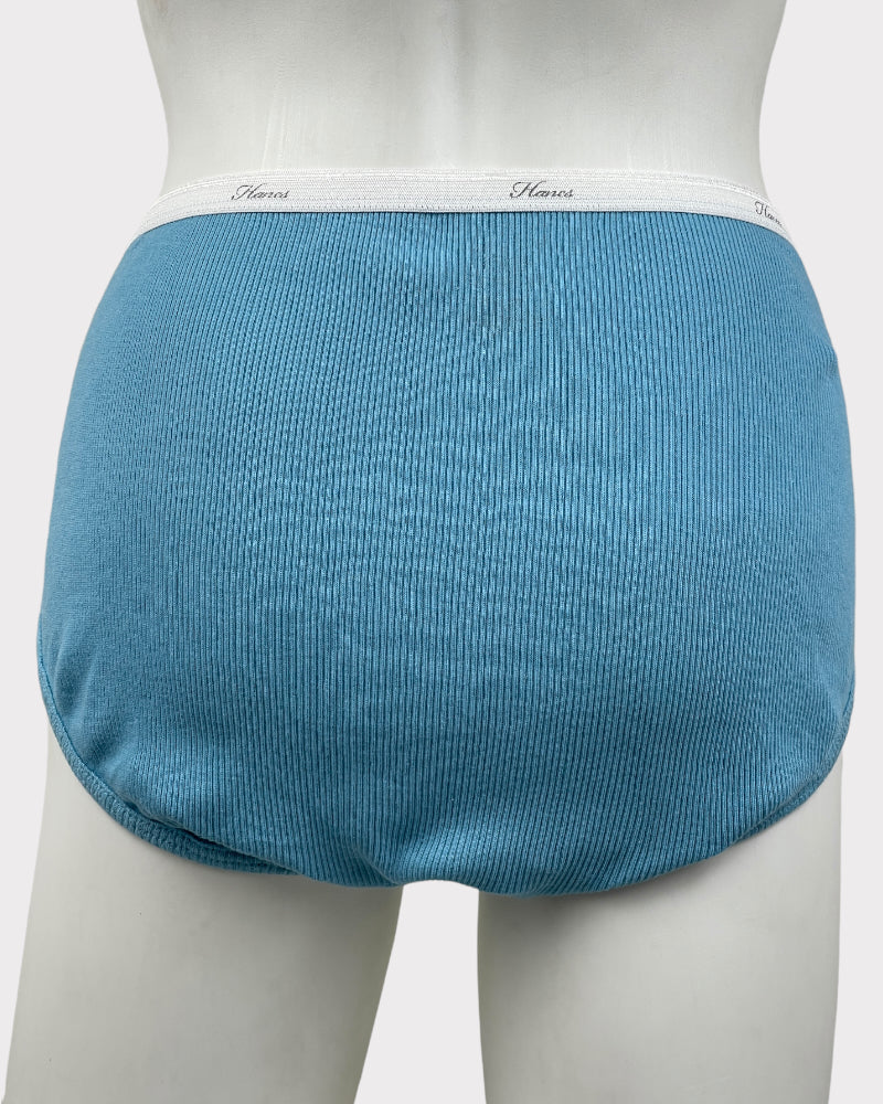 Hanes Blue Ribbed Underwear (L)