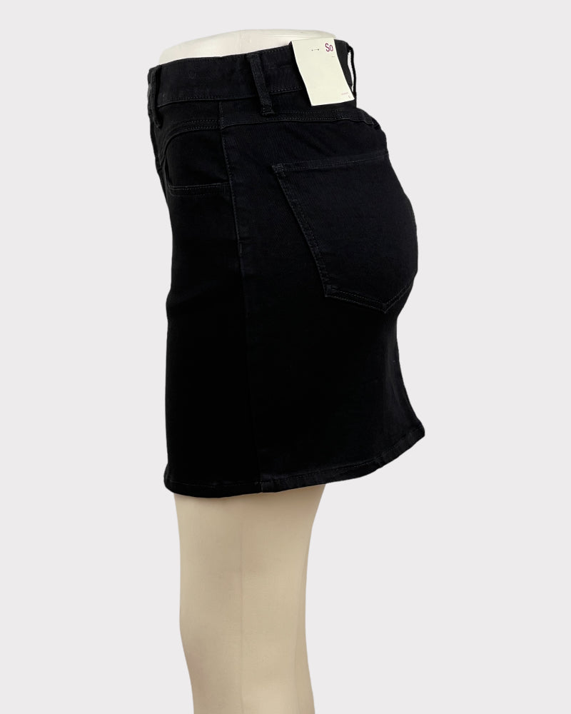 SO Black Denim Mini Skirt (W25)