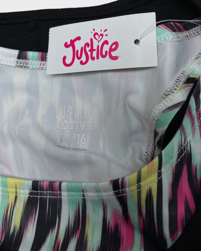 Justice Active Black And Pink Tank Top (14/16)