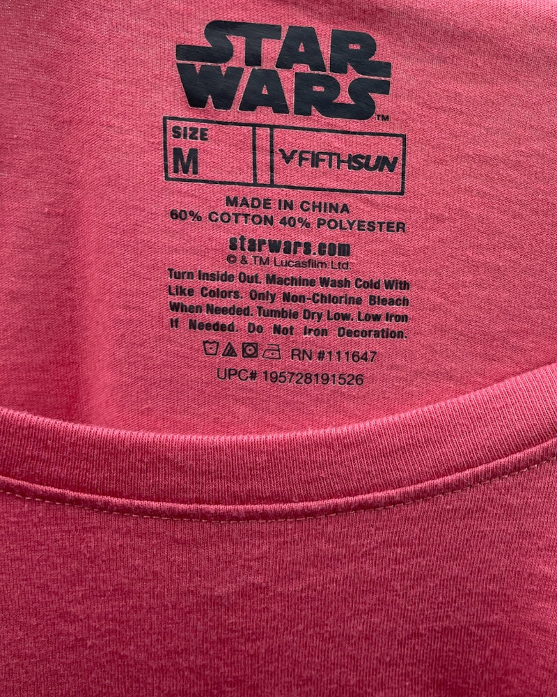 Star Wars Official Merch Pink Short-Sleeve T-Shirt (M)