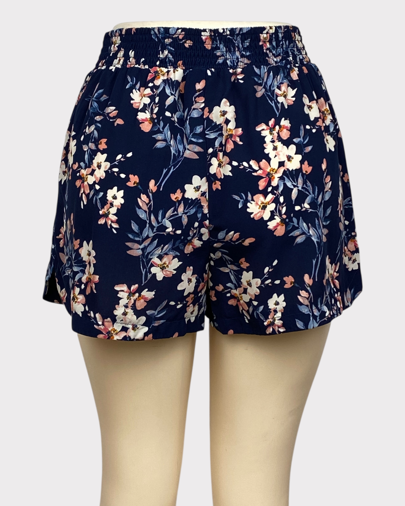 JOE B Flower Printed blue Shorts (L)