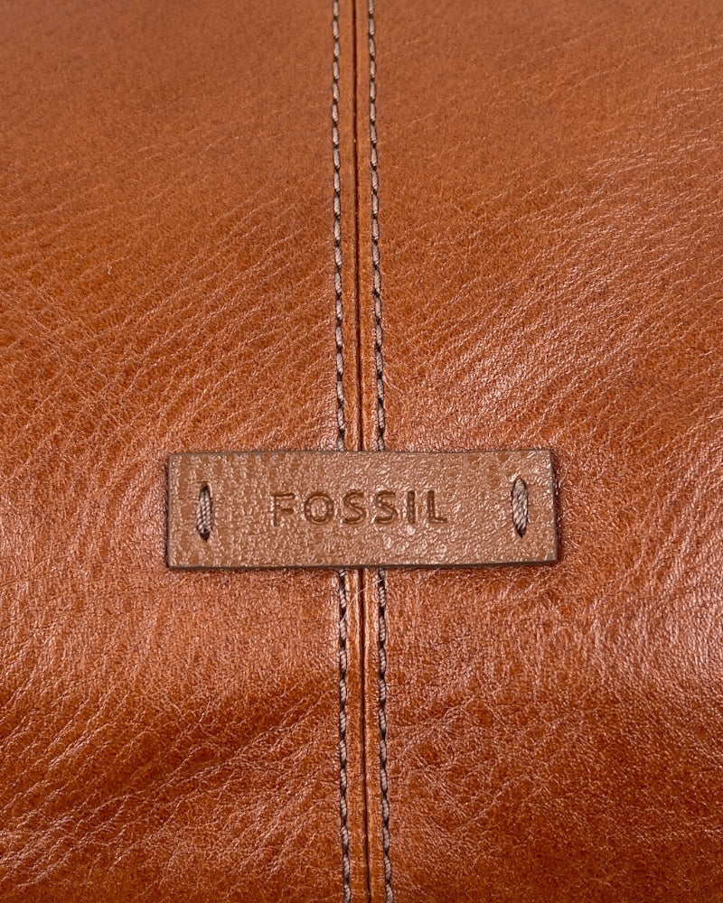 Fossil Brown Leather Crossbody Bag