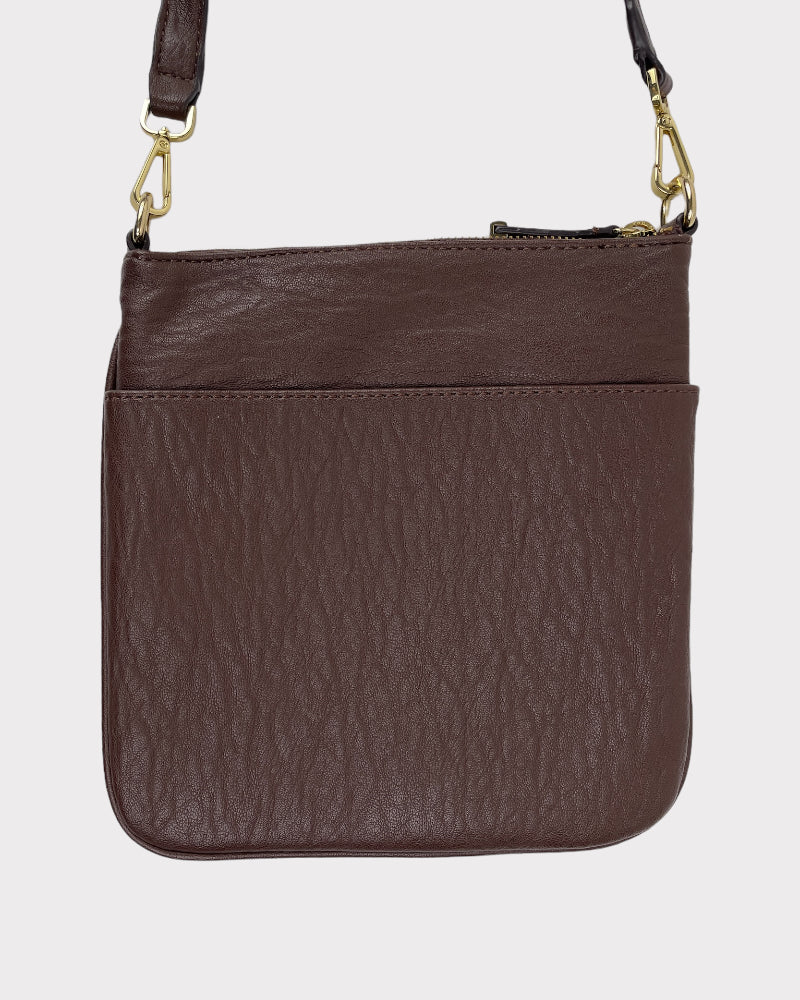 Calvin Klein Brown Leather Crossbody Bag