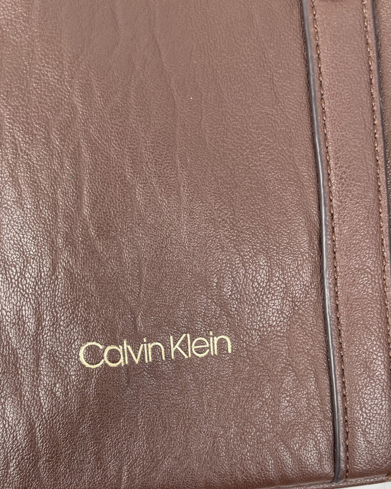 Calvin Klein Brown Leather Crossbody Bag