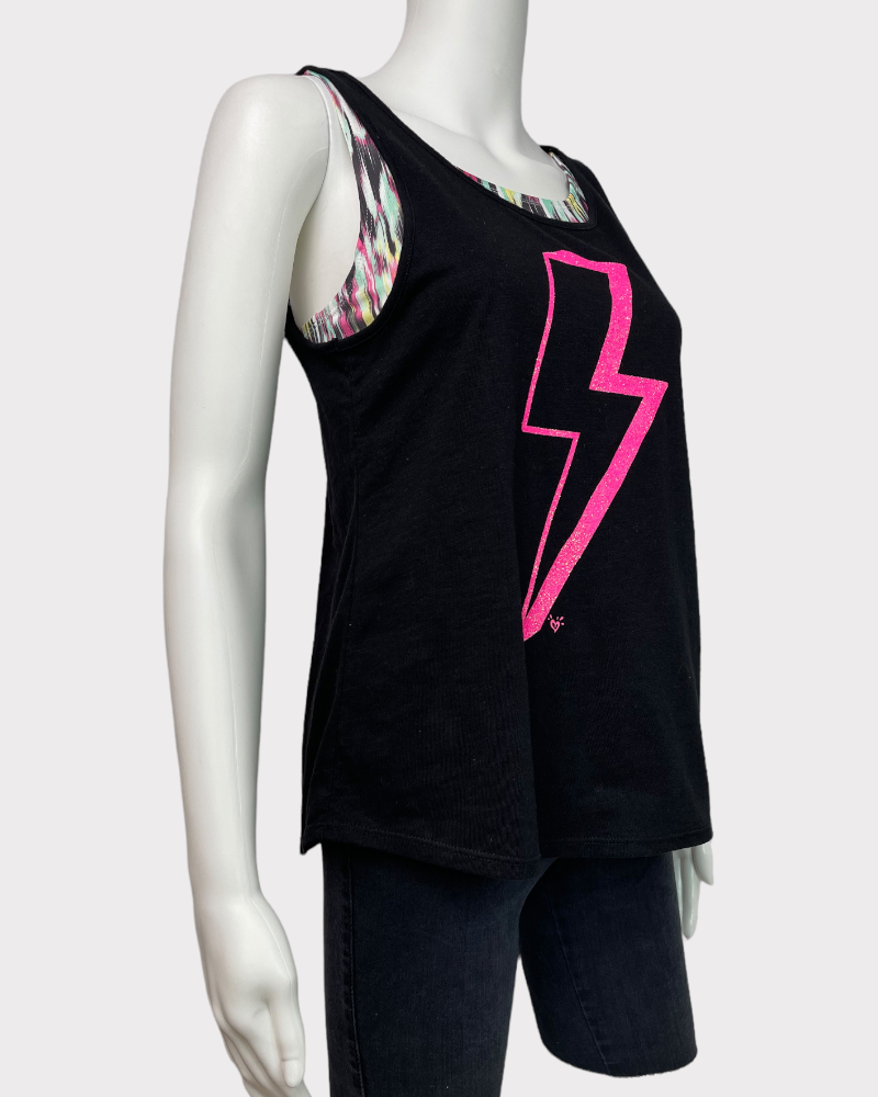 Justice Active Black And Pink Tank Top (14/16)