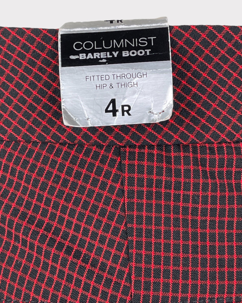 Express Red And Black Checkered Columnist Fit Pants (W31)