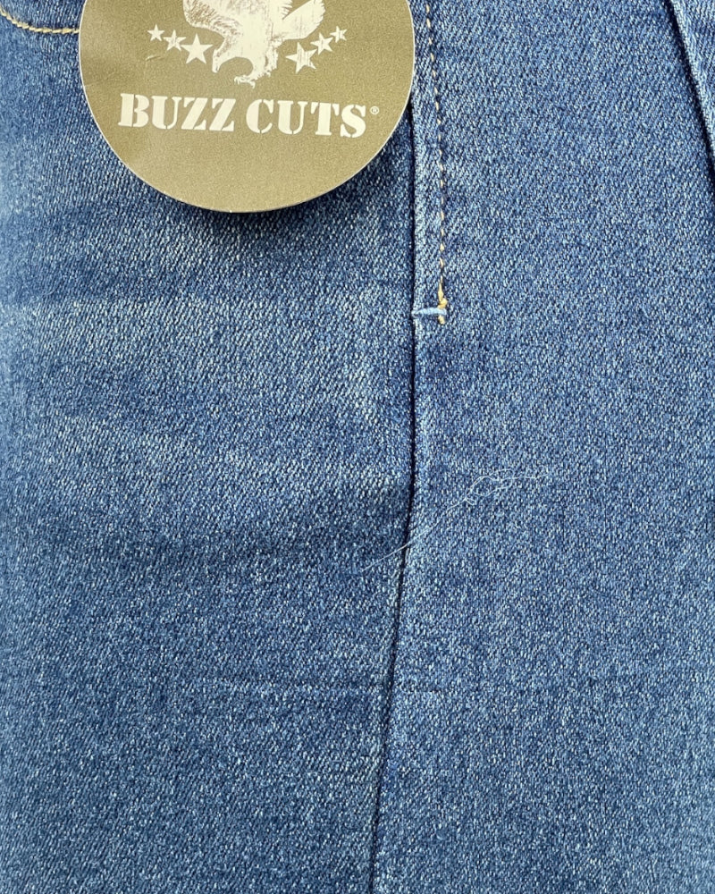 Buzz Cuts Mid-Wash Blue Slight Flare Jeans (W27)