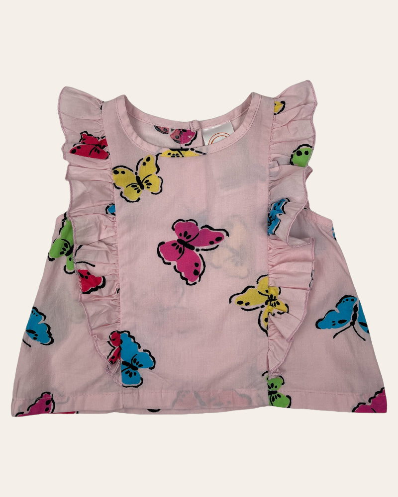 Wonder Nation Girls Butterfly Top (3-6M)