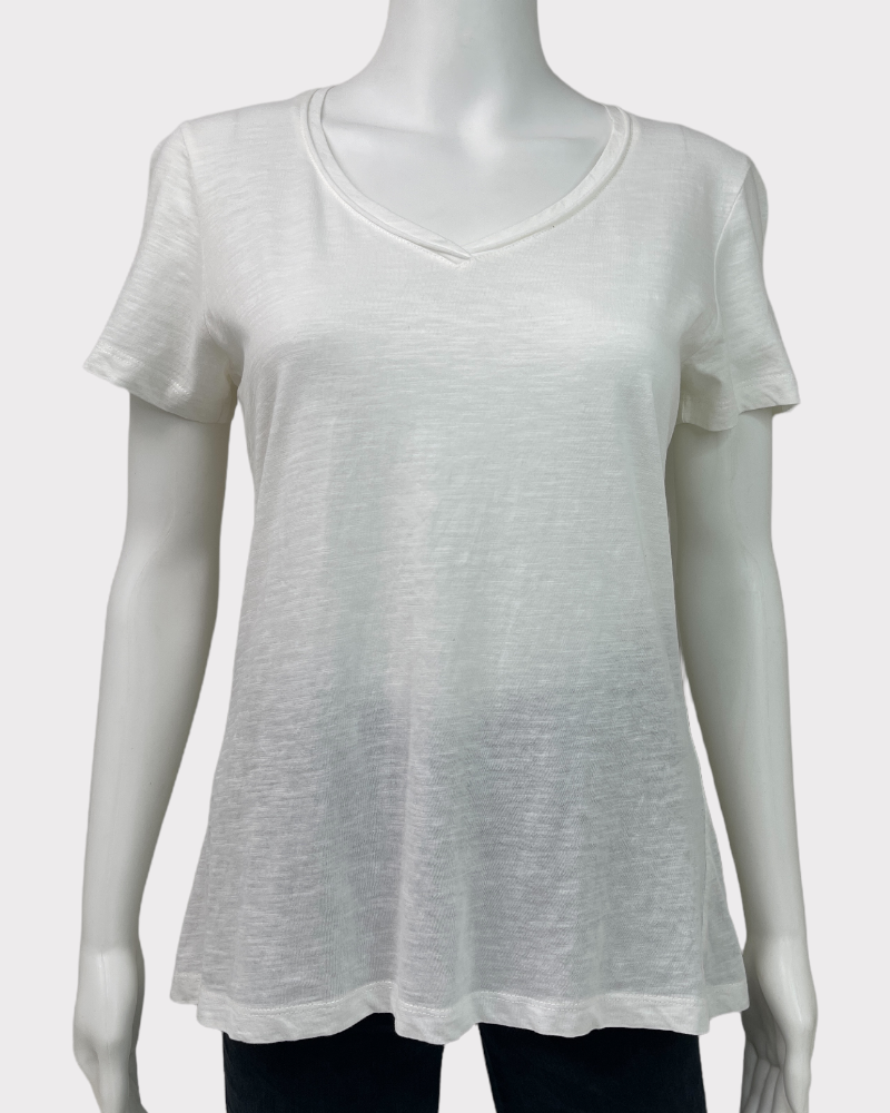 Eddie Bauer White Short-Sleeve T-Shirt (PS)