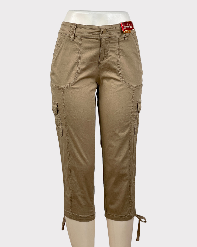 Faded Glory Tan Cargo Capri Pants (W30)