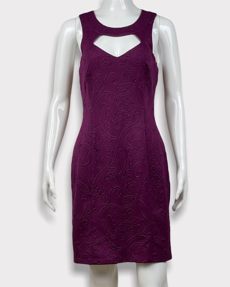 Guess Purple Cut-out Sleeveless Dress (S)