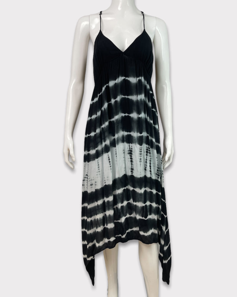 En Creme Tie-Dye Sleeveless Midi Dress (S)