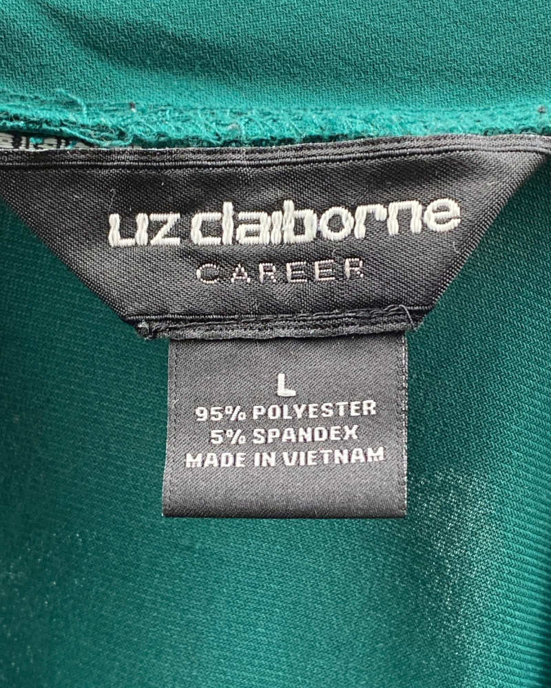 Liz Claiborne plain Green blouse (L)