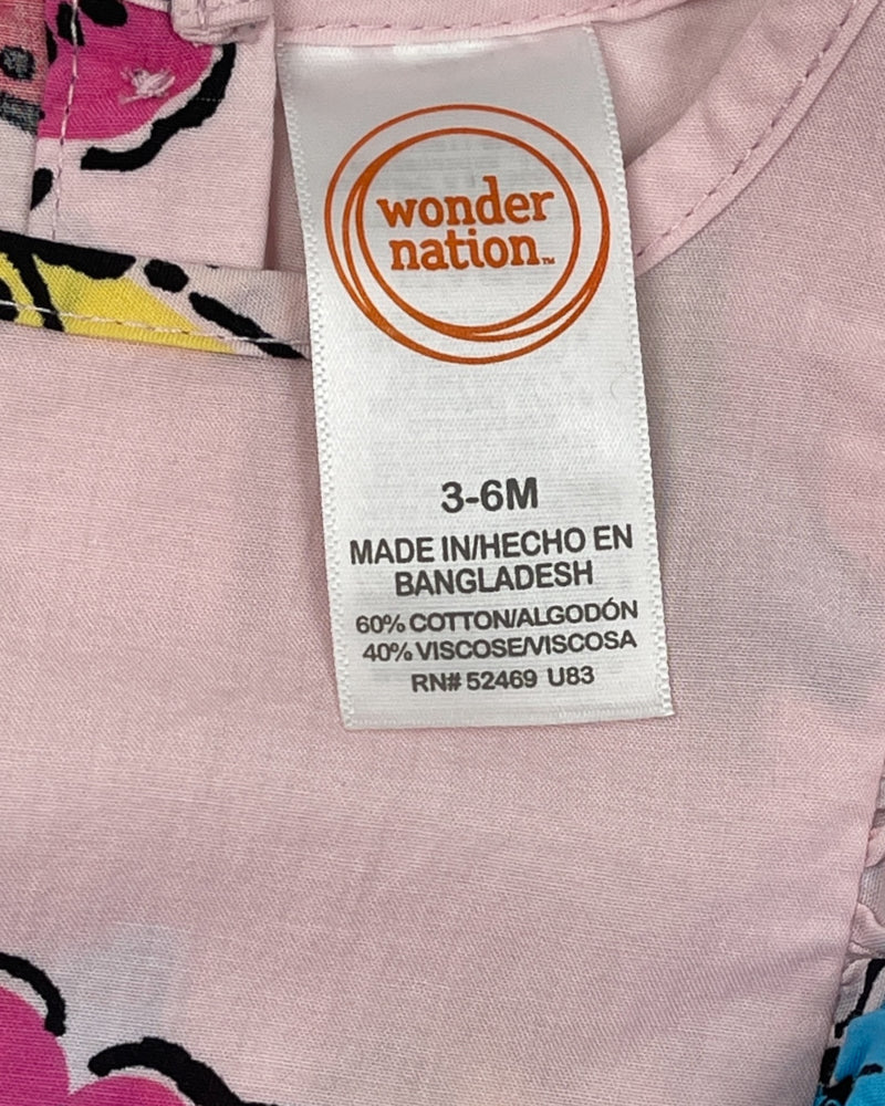 Wonder Nation Girls Butterfly Top (3-6M)