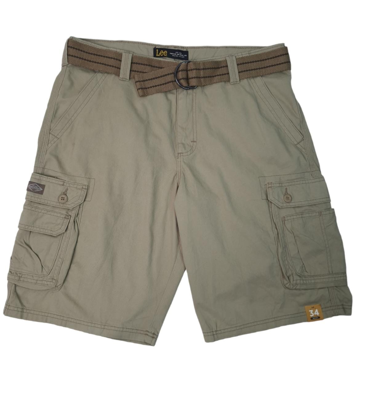 Lee Est 1889 Brown Cargo Shorts (34)