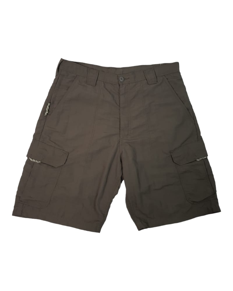 Men's Brown Cargo Shorts - Side Pockets ( 34 )