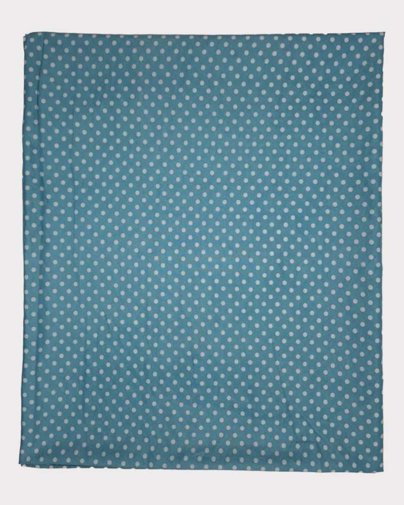 Blue Polka Dots Polyester Bedsheet