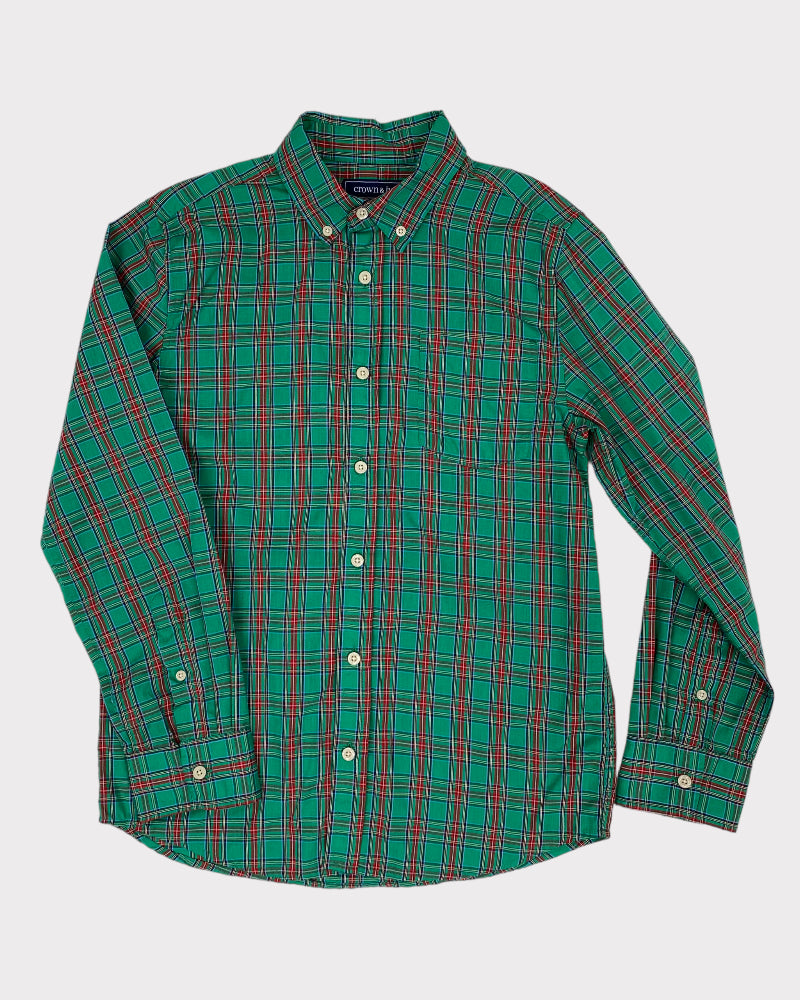 Crown & Ivy Sripped Green Boy Polo