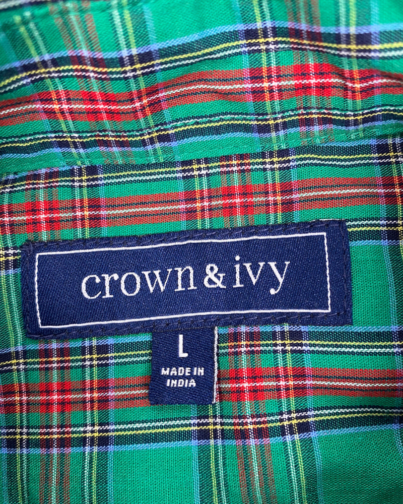 Crown & Ivy Sripped Green Boy Polo