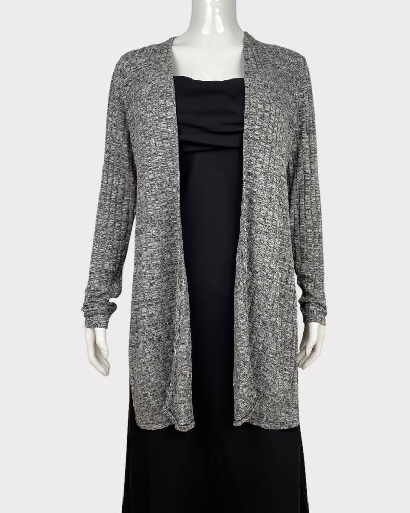 Ambiance Gray Open-Front Cardigan Sweater