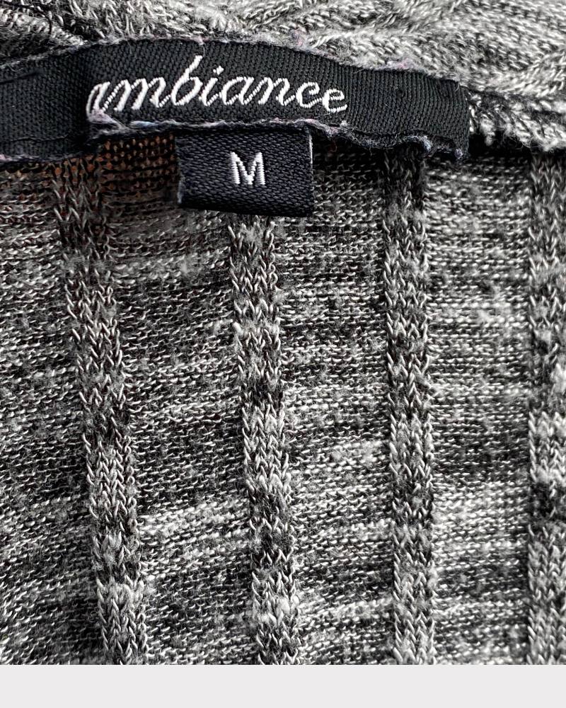 Ambiance Gray Open-Front Cardigan Sweater