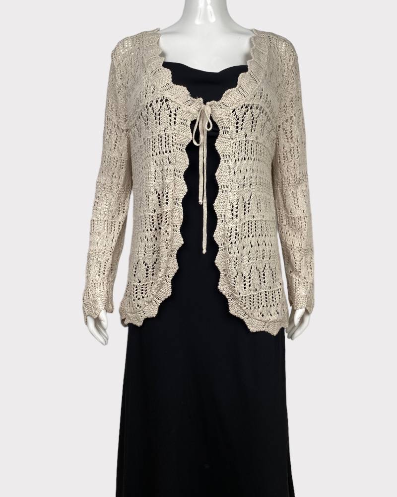 White Stag  Open-Front Tie Cardigan Sweater