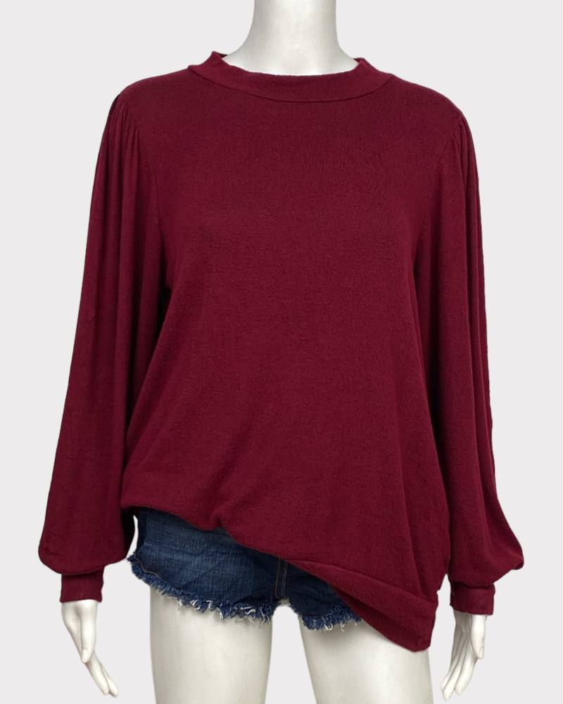 Perfect Pearl Maroon Closed Cardigan Sweater