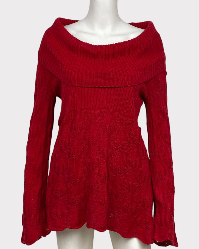 Style&Co Red Cardigan Sweater