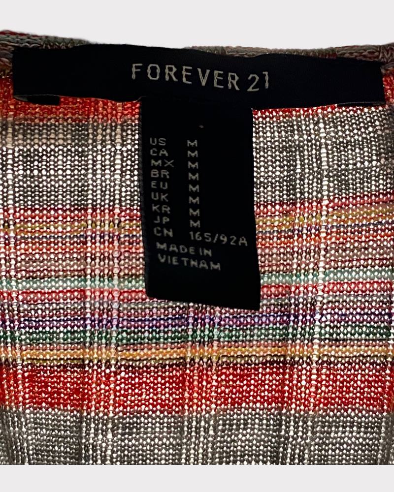 Forever21 Colored Stripped Cardigan Sweater