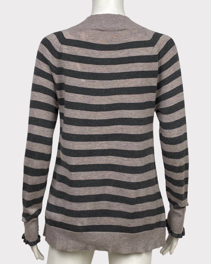 Loft Stripped Cardigan Sweater