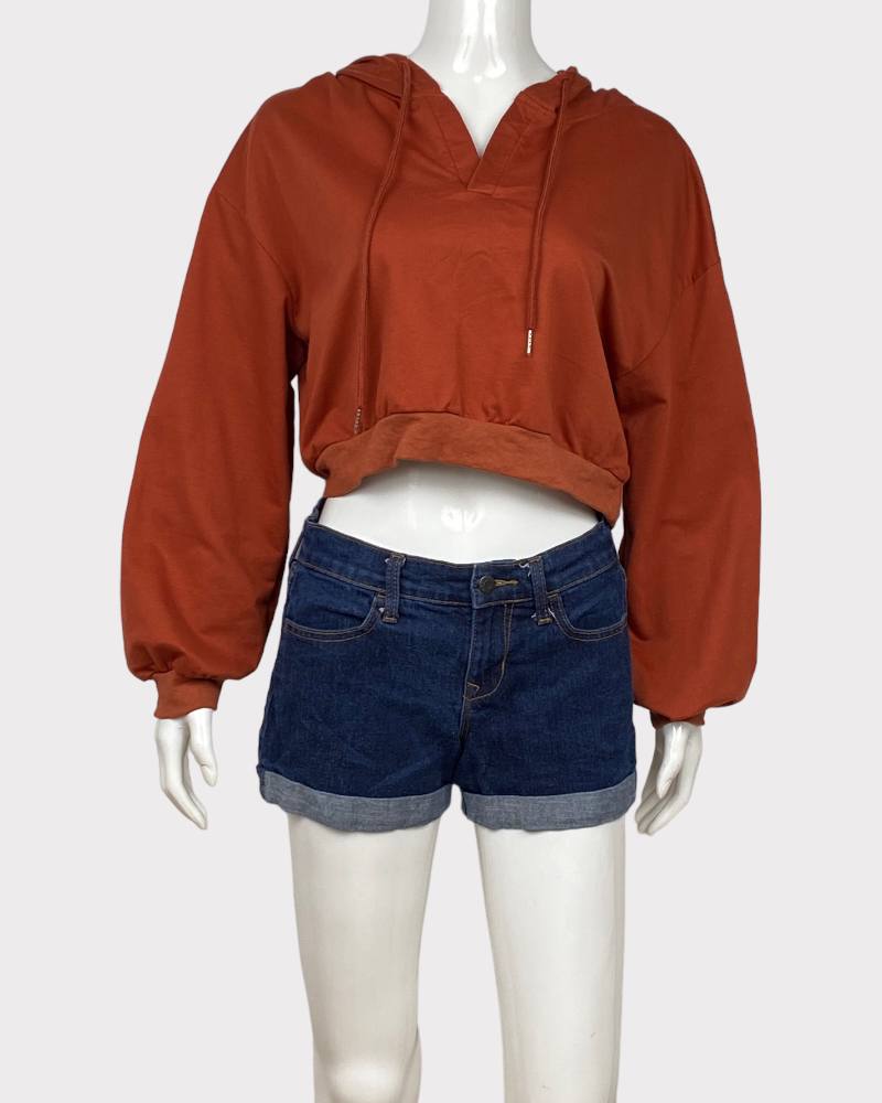 Shein Tie Hoodie Ladies Crop Top Jacket (L)