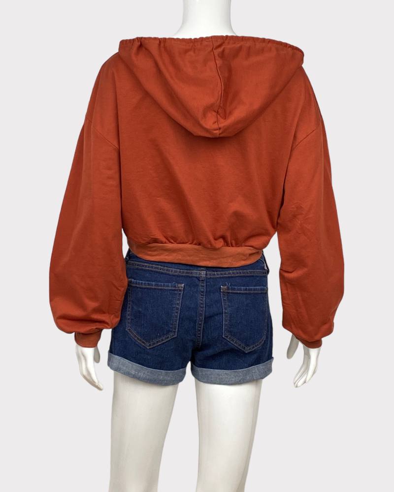 Shein Tie Hoodie Ladies Crop Top Jacket (L)