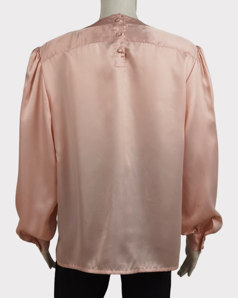 Washington Light Pink Polyester Silk Blouse