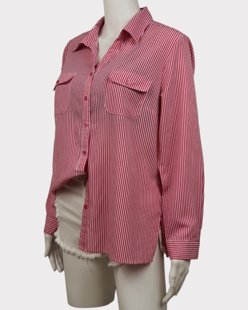 Kim Rogers Bostic Stripped Silk Blouse