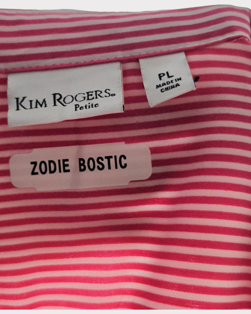 Kim Rogers Bostic Stripped Silk Blouse