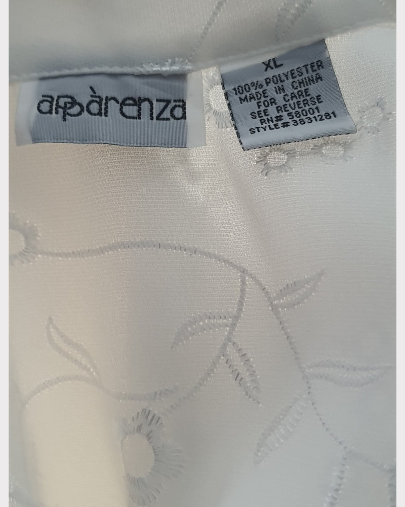 Apparenza Polyester White Silk Blouse