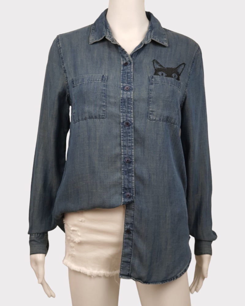 Banana Republic Boyfriend Fit Denim Blouse