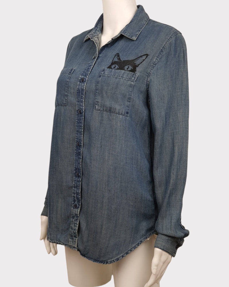 Banana Republic Boyfriend Fit Denim Blouse