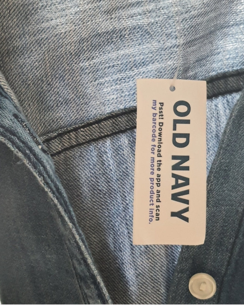 Old Navy Faded Denim Blouse