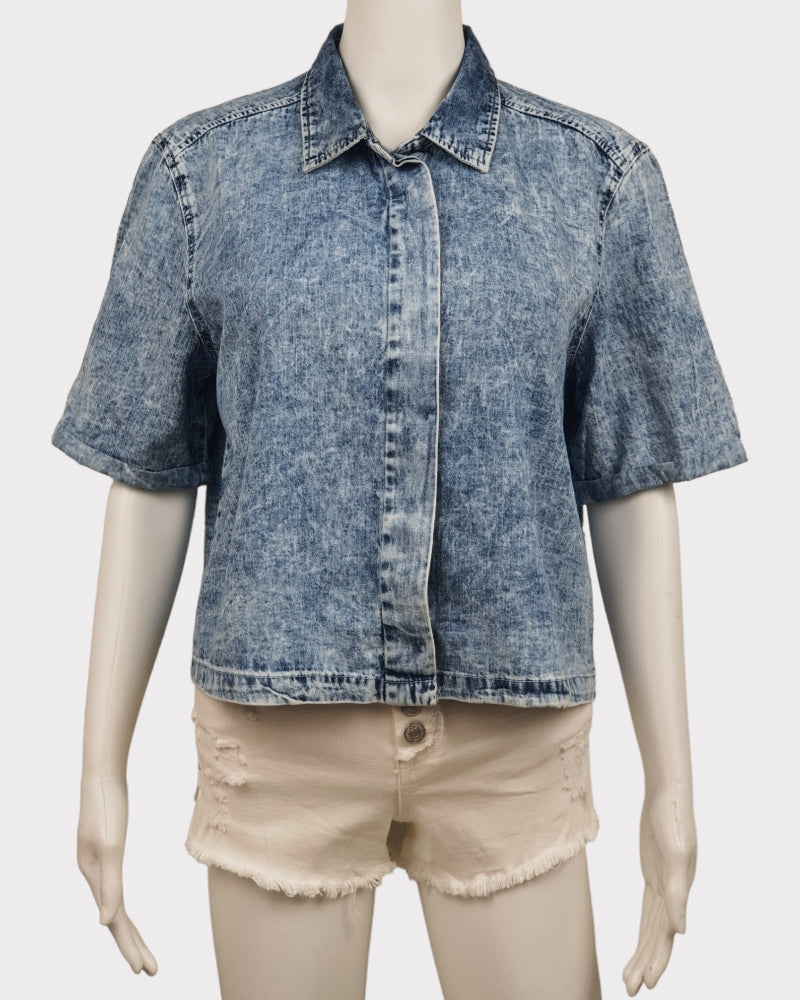 H&M Divided Fabric Denim Blouse