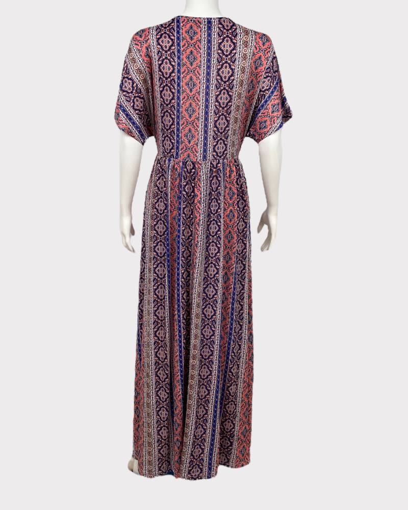 Luukse Striped Printed  Dress (M)