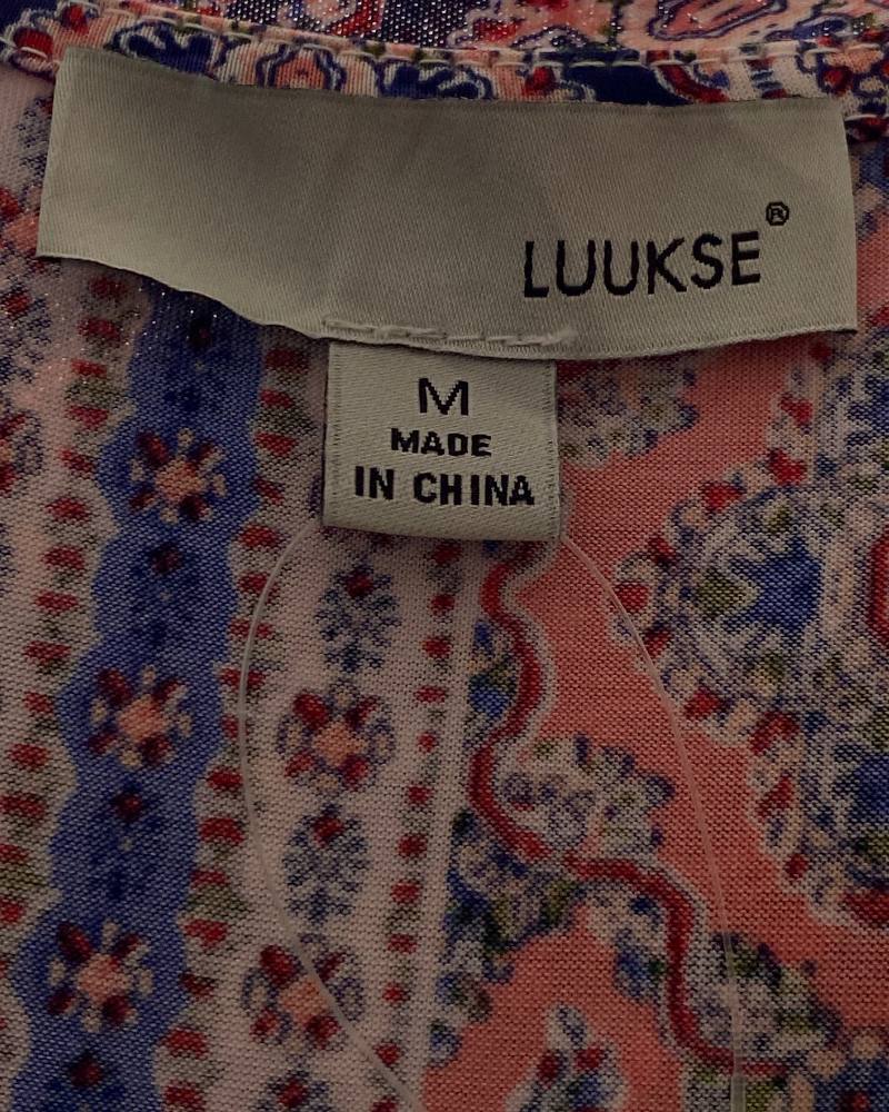 Luukse Striped Printed  Dress (M)
