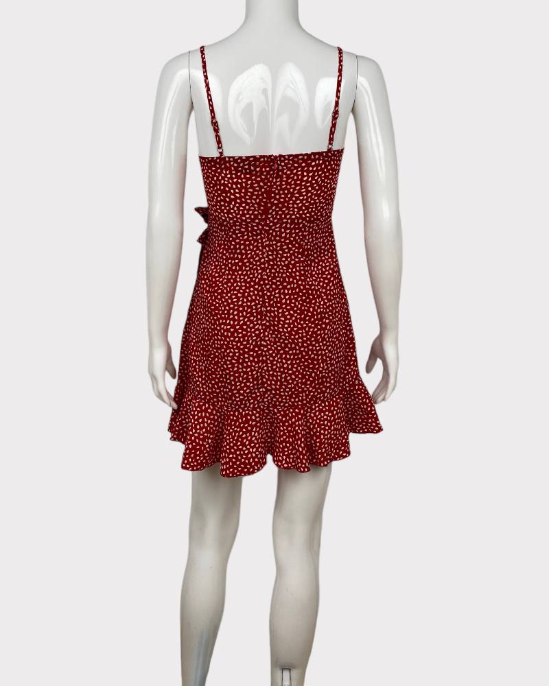 Thatssofetch Red Designed Sleeveless Short Dress (6)