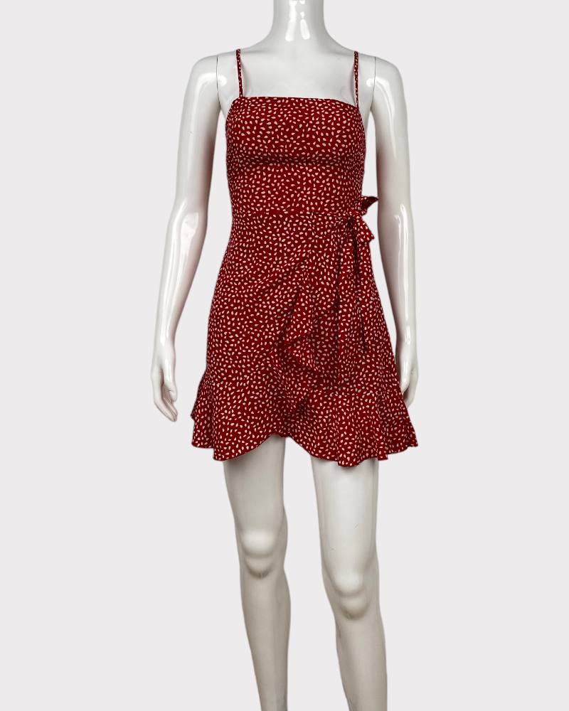 Thatssofetch Red Designed Sleeveless Short Dress (6)