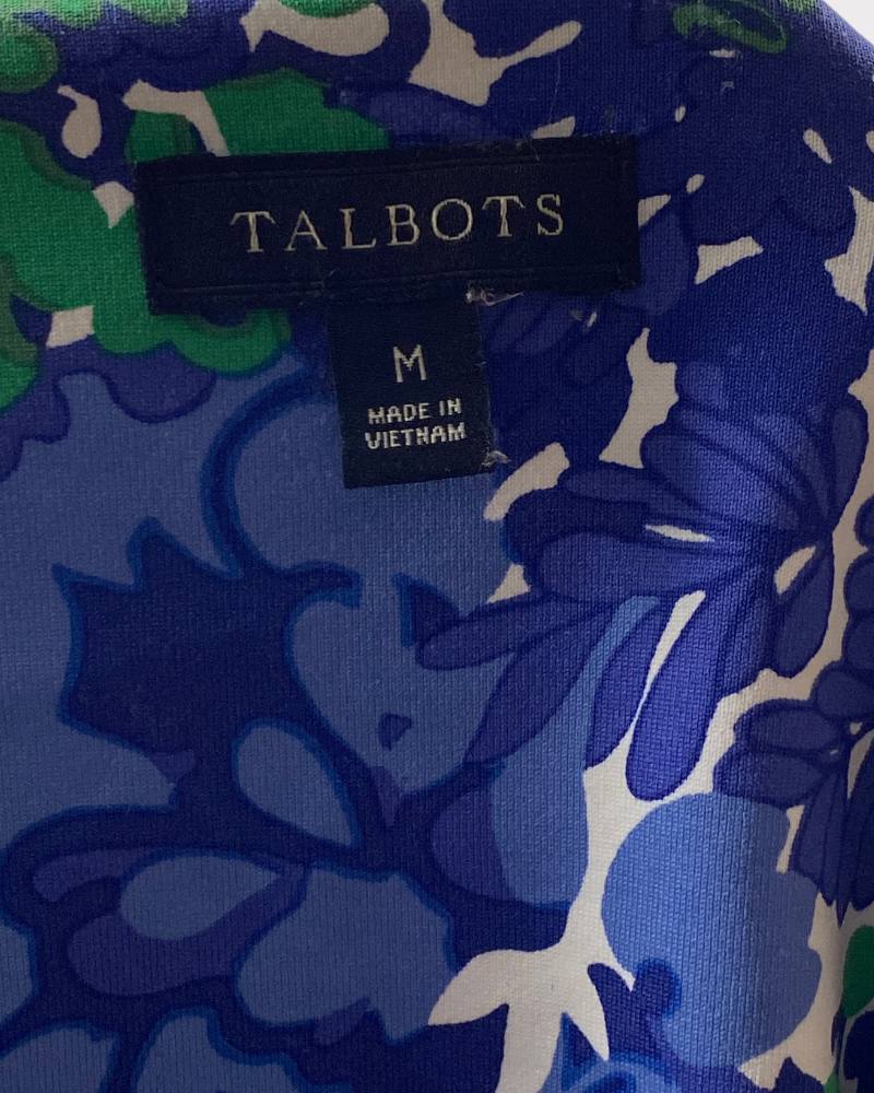 Talbots Blue Floral Short Dress (M)