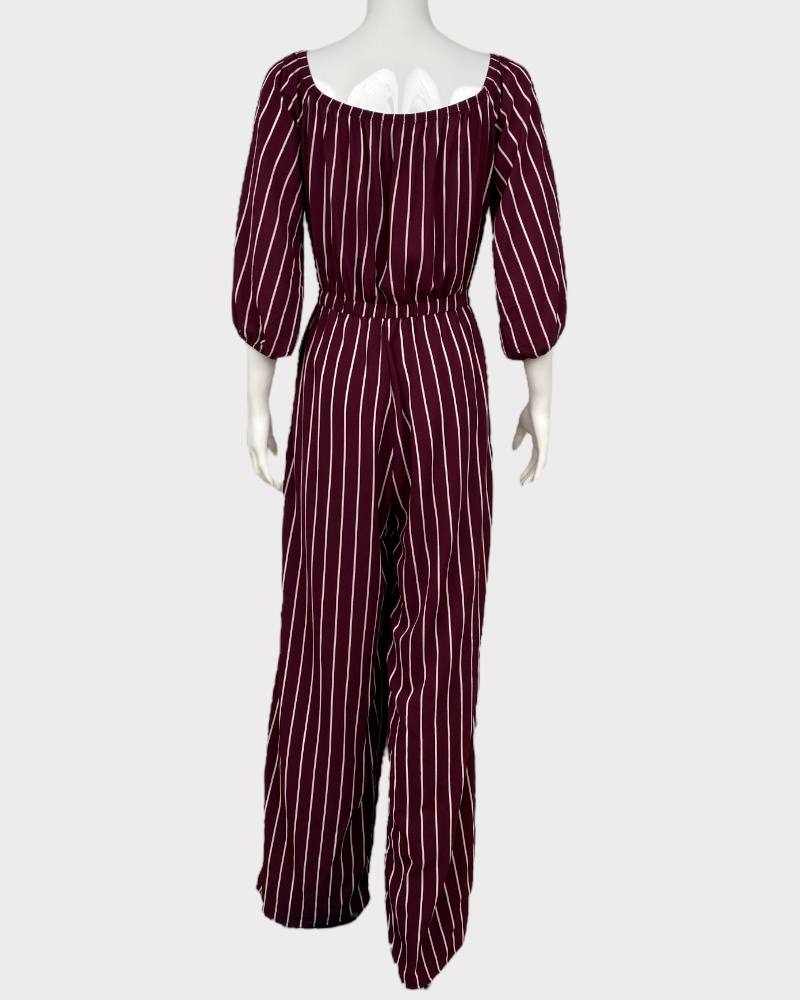 Haute Monde Striped Jumpsuit (XL)