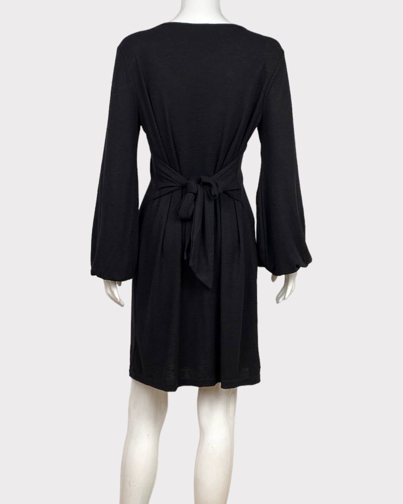 Lionstill Black Plain Cardigan Dress