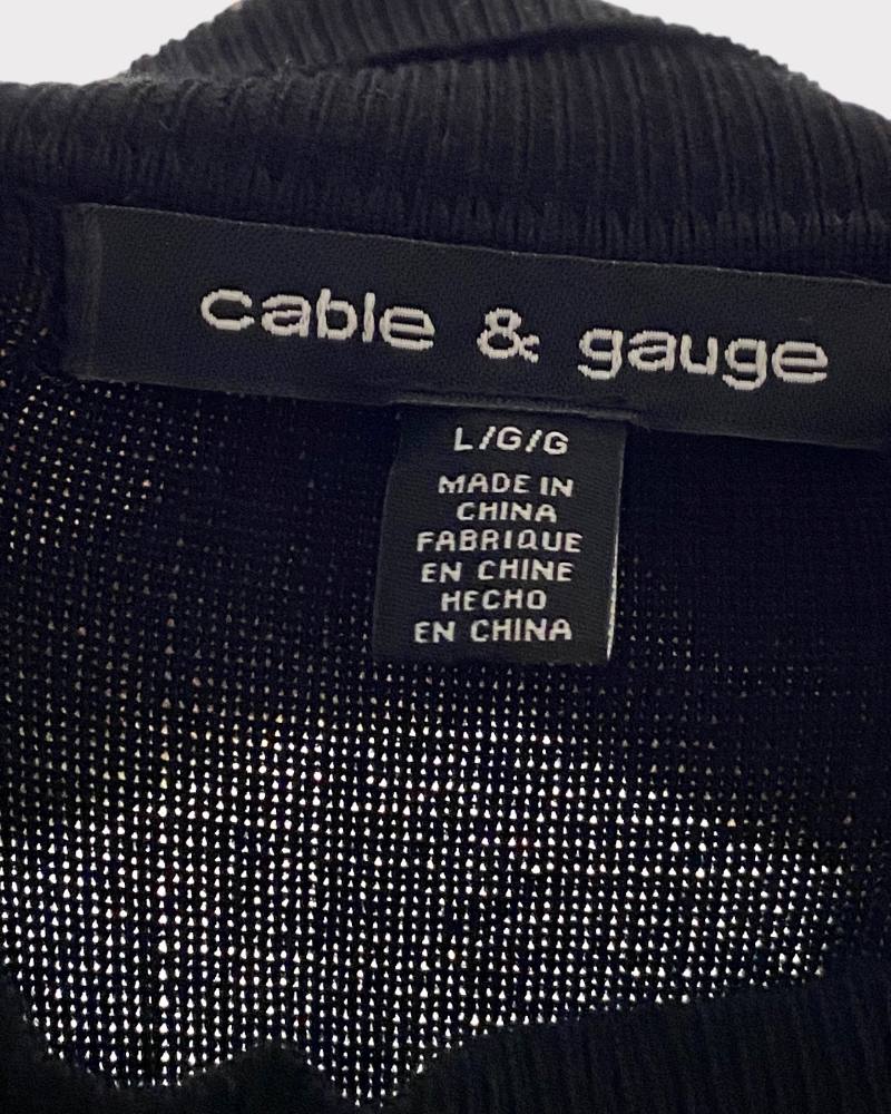 Cable & Dauge Black Sexy Cardigan Dress
