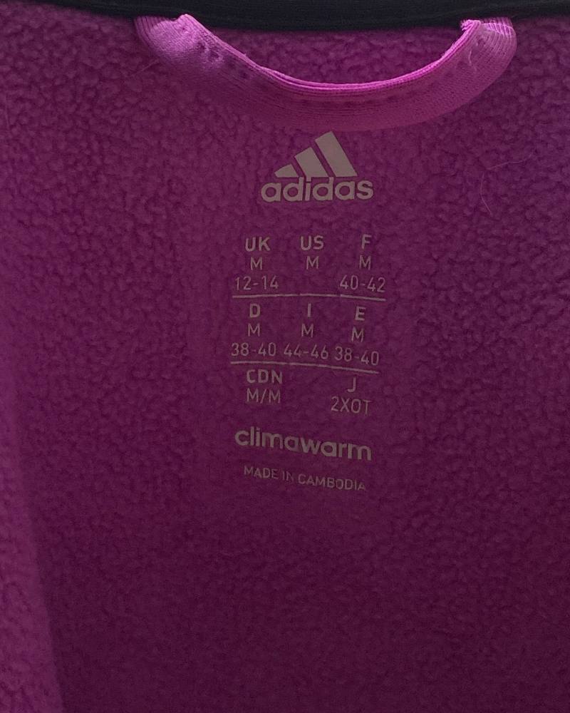 Adidas Purple Tie Hoodie Ladies Jacket (M)